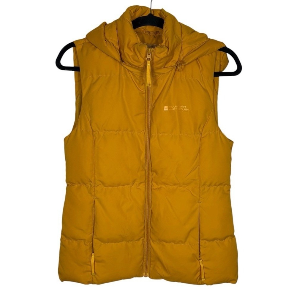 Mountain Warehouse Yellow Hooded Puffer‎ Vest Women's Size 4 Outdoor